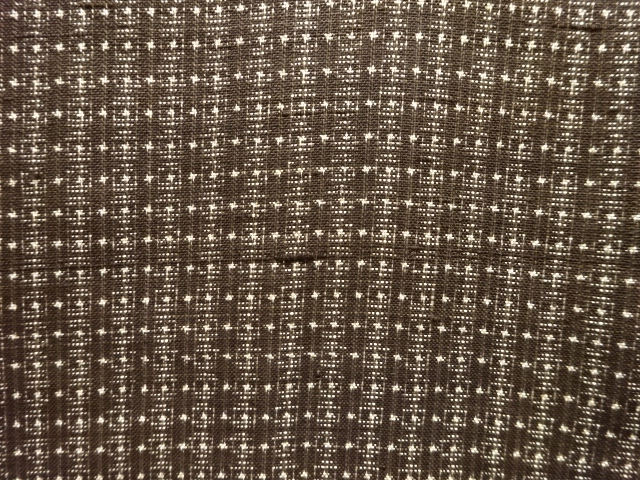 JAPANESE KIMONO / ANTIQUE DORO OSHIMA TSUMUGI MENS HAORI
